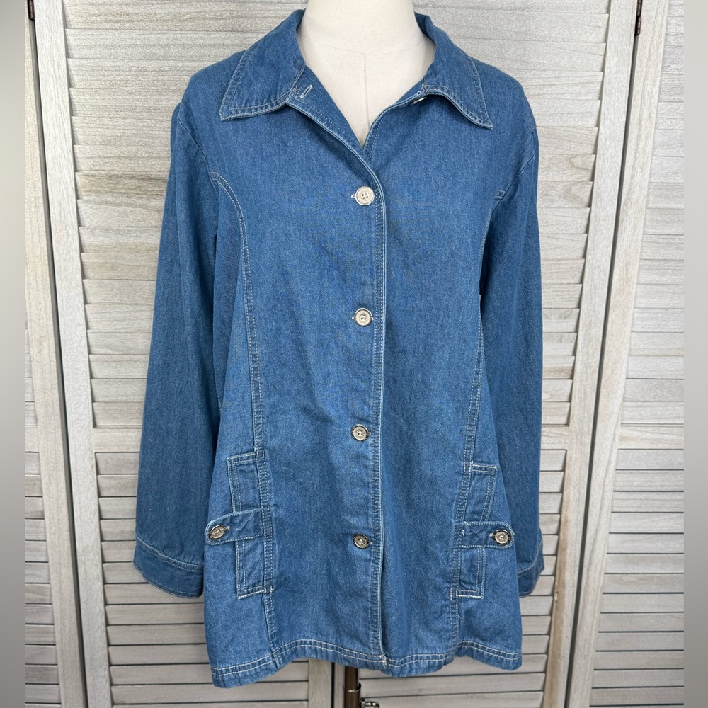 TUDOR COURT Vintage 90's Jean Jacket-Large